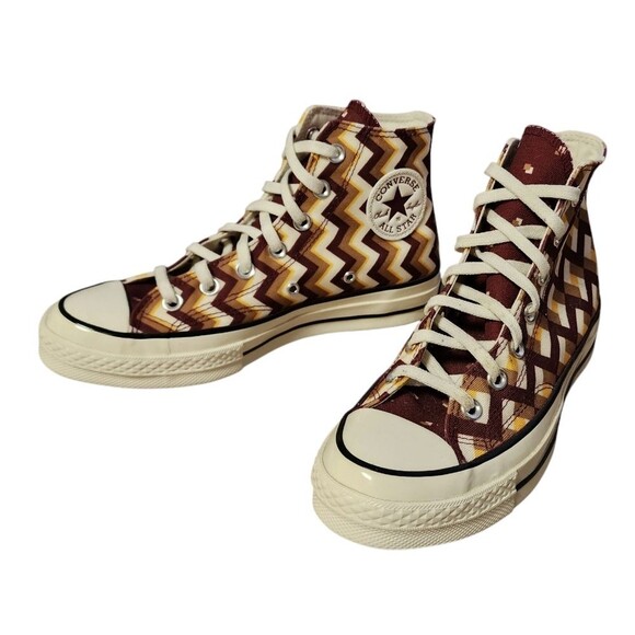 Converse Chuck Taylor 70 Classic Twisted High Top Womens 7 White Brown Maroon - Picture 4 of 16